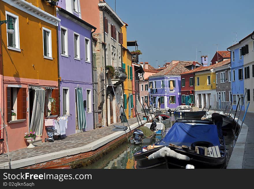 Small colorful island Burano near Venice, Italy. Small colorful island Burano near Venice, Italy