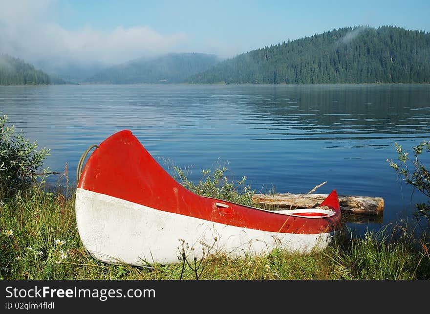 Canoe Near The Lake