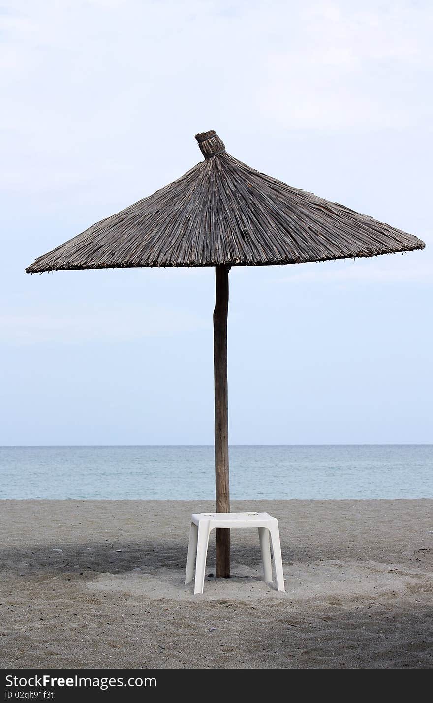 Beach Umbrella and Chair