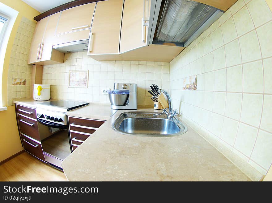 Interior of a modern kitchen