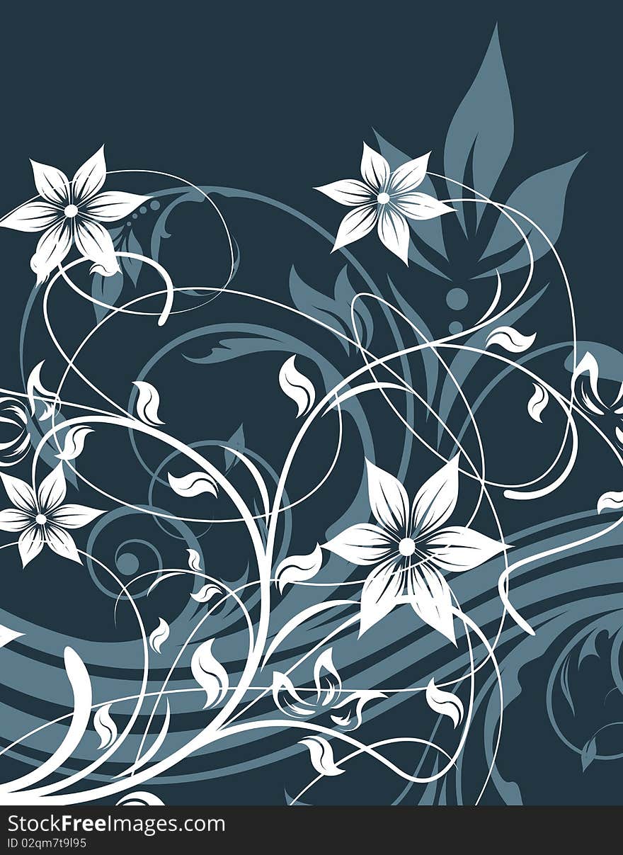 Abstract floral background for design