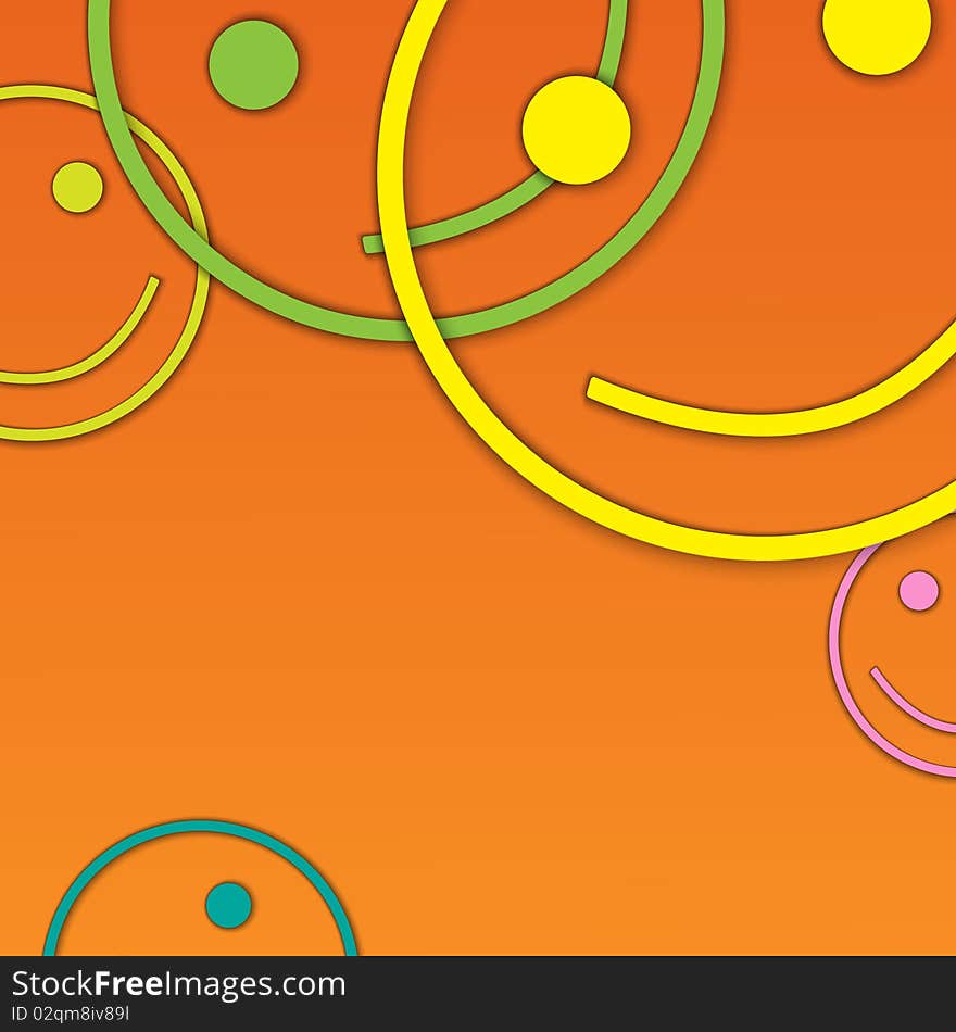 Abstract background with smiles