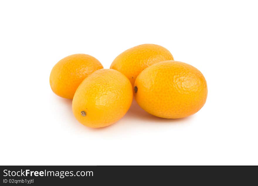 Kumquat isolated on a white background. Kumquat isolated on a white background