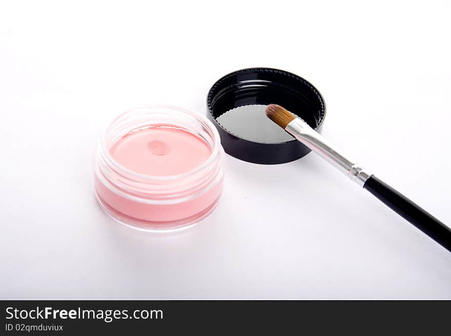 Blusher And Brush For Makeup