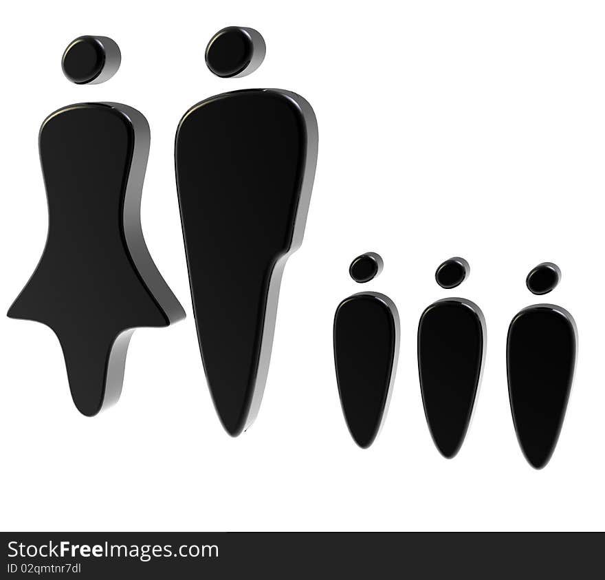 An illustration of 3d human symbols. An illustration of 3d human symbols