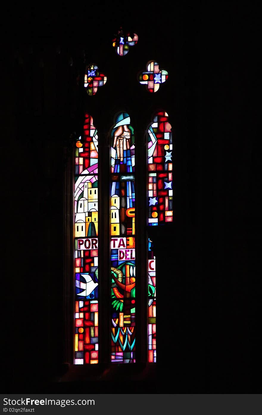 Colorful mosaic window of the church. Colorful mosaic window of the church