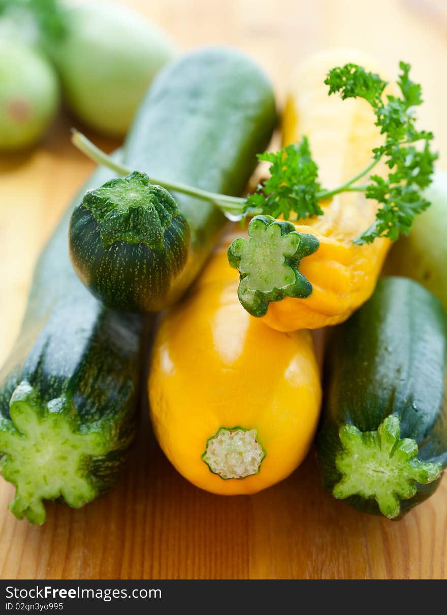 Yellow And Green Zucchini