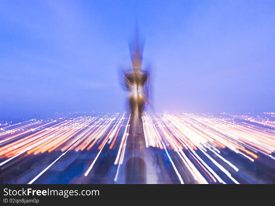 Walking Buddha statue