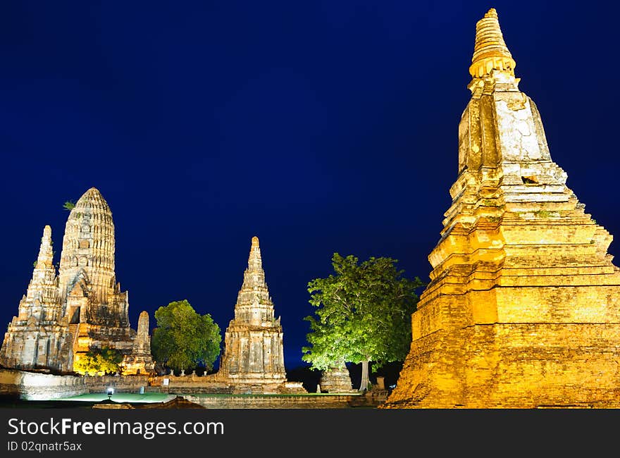 A Wat Chaiwatthanaram, Ayutthaya, Thailand. A Wat Chaiwatthanaram, Ayutthaya, Thailand