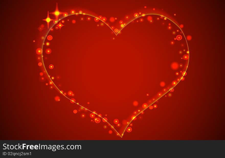 Red abstract valentine background with heart and space for text . Red abstract valentine background with heart and space for text .