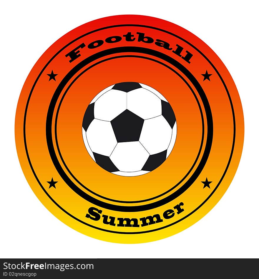 Crazy summer football stamp vector