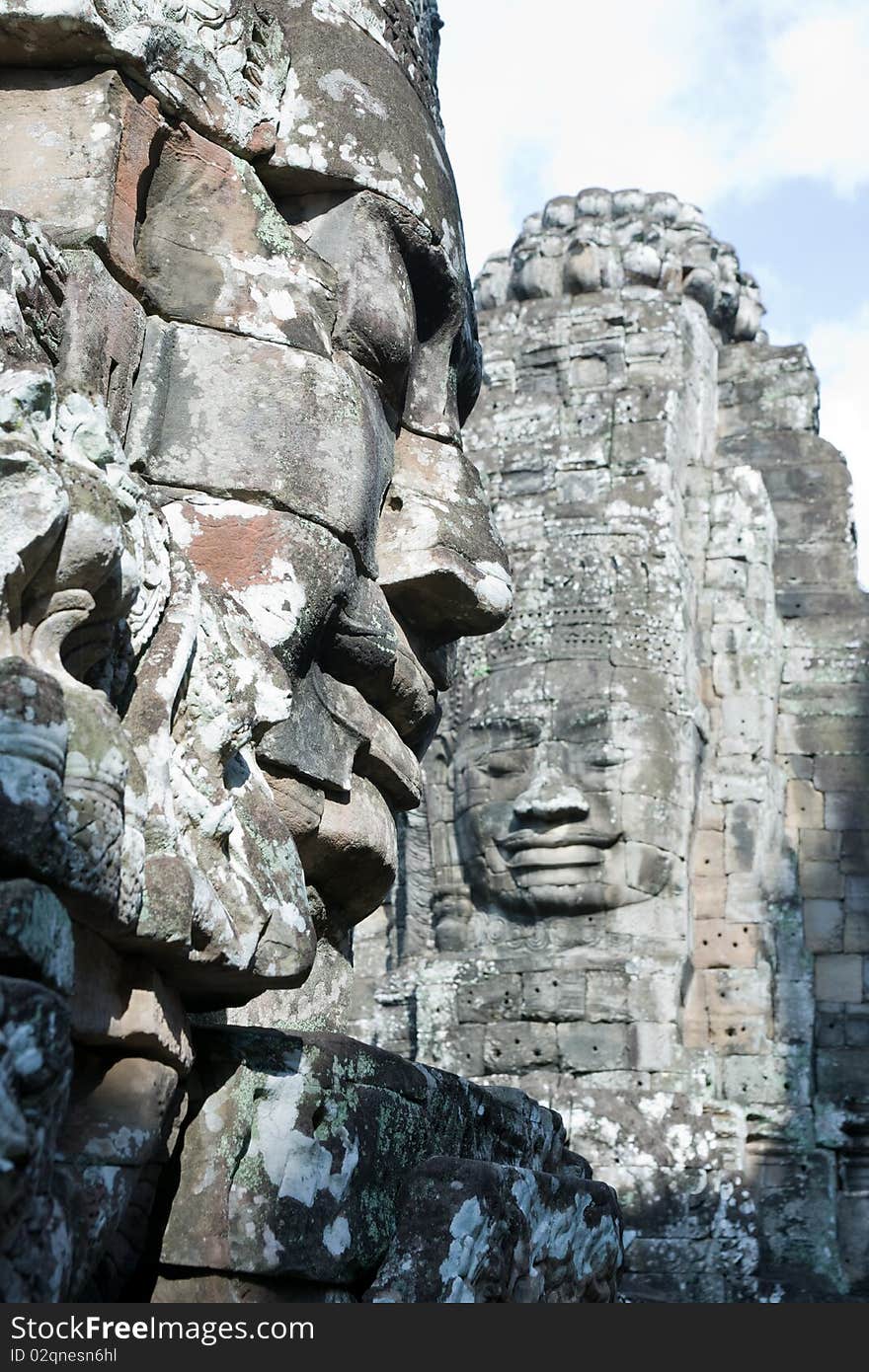 Ancient Cambodian temple Bayon