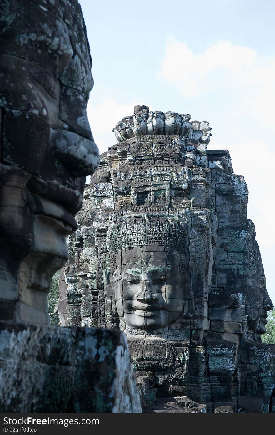 Ancient Cambodian temple Bayon