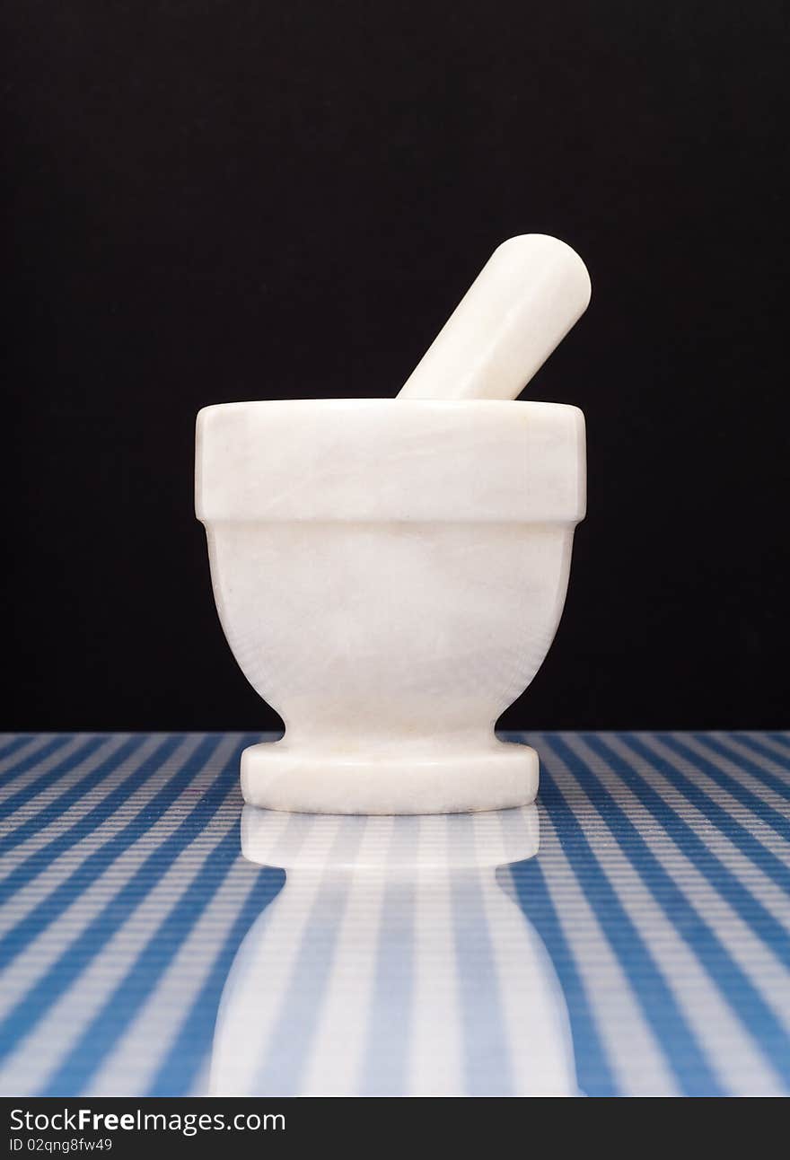 Mortar and Pestle with Reflection