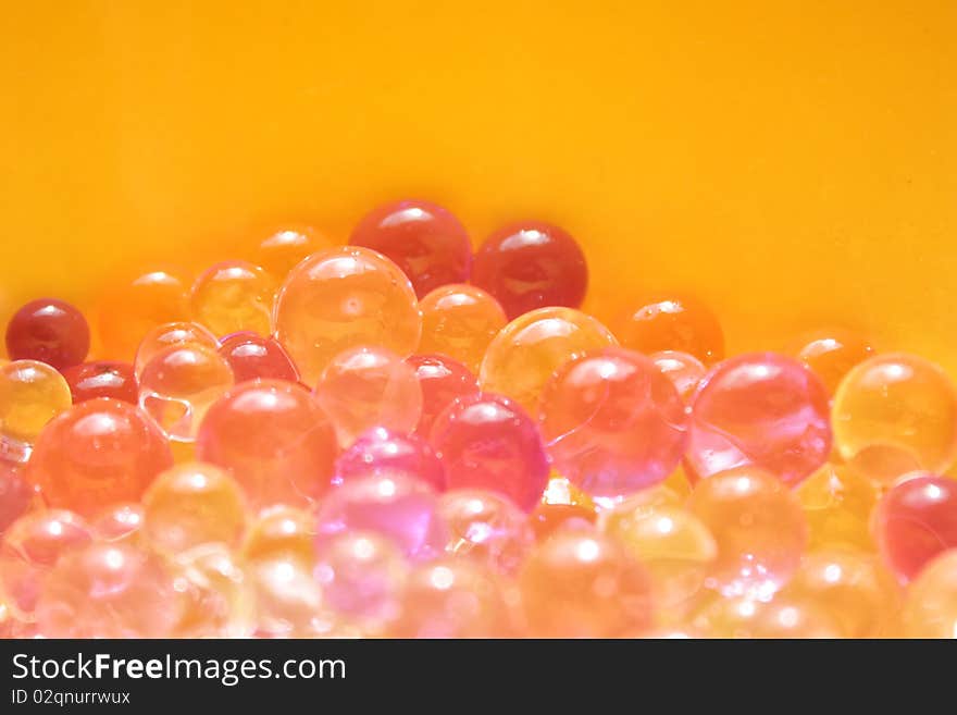 Transparent yellow red and pink bubles. Transparent yellow red and pink bubles