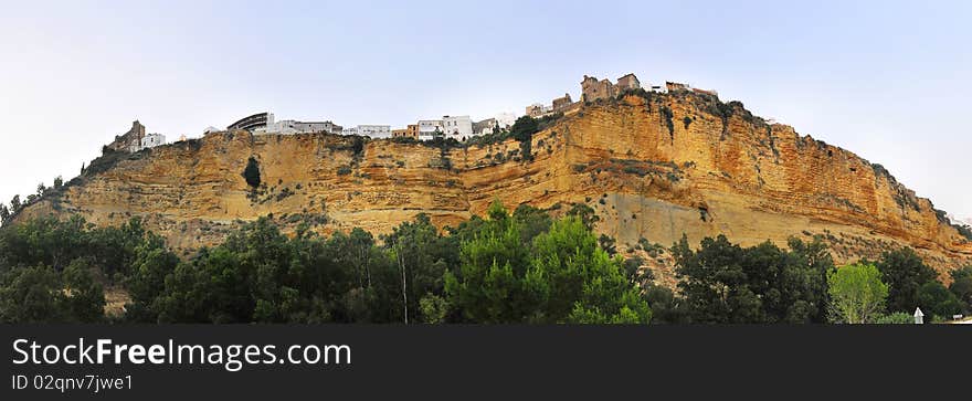 Panoramic view on beautiful town Arcos de la Frontera