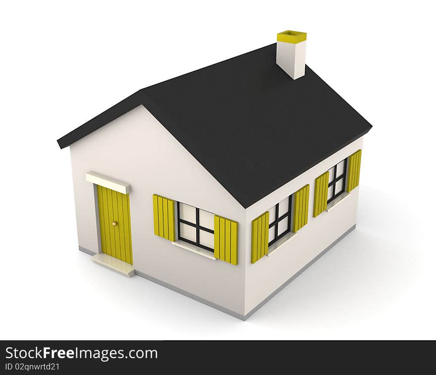 3D image of residential structure. 3D image of residential structure