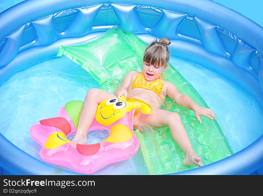 In the pool