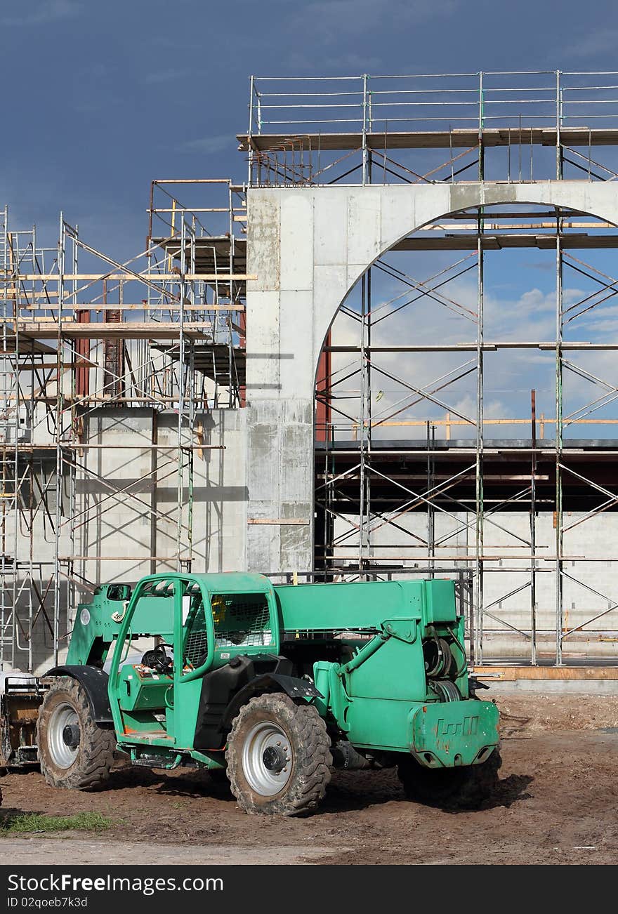 Heavy  Equipment on Construction Site