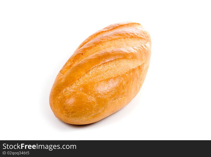 Fresh bread on a white background