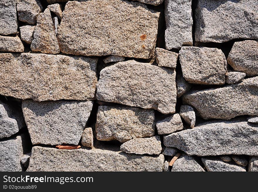 Stone wall background of historical home