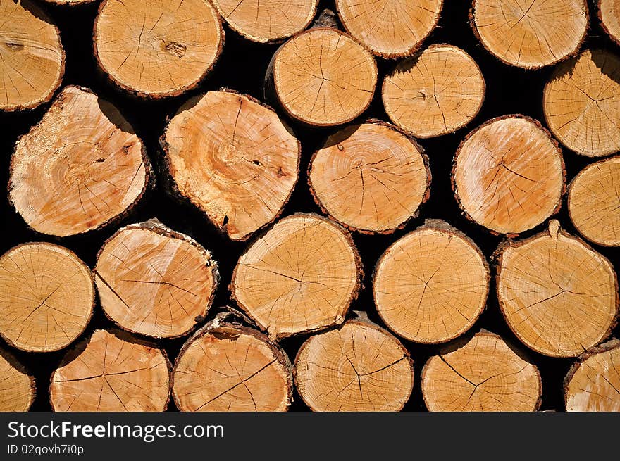 Stack of wood ready to next winter. Stack of wood ready to next winter