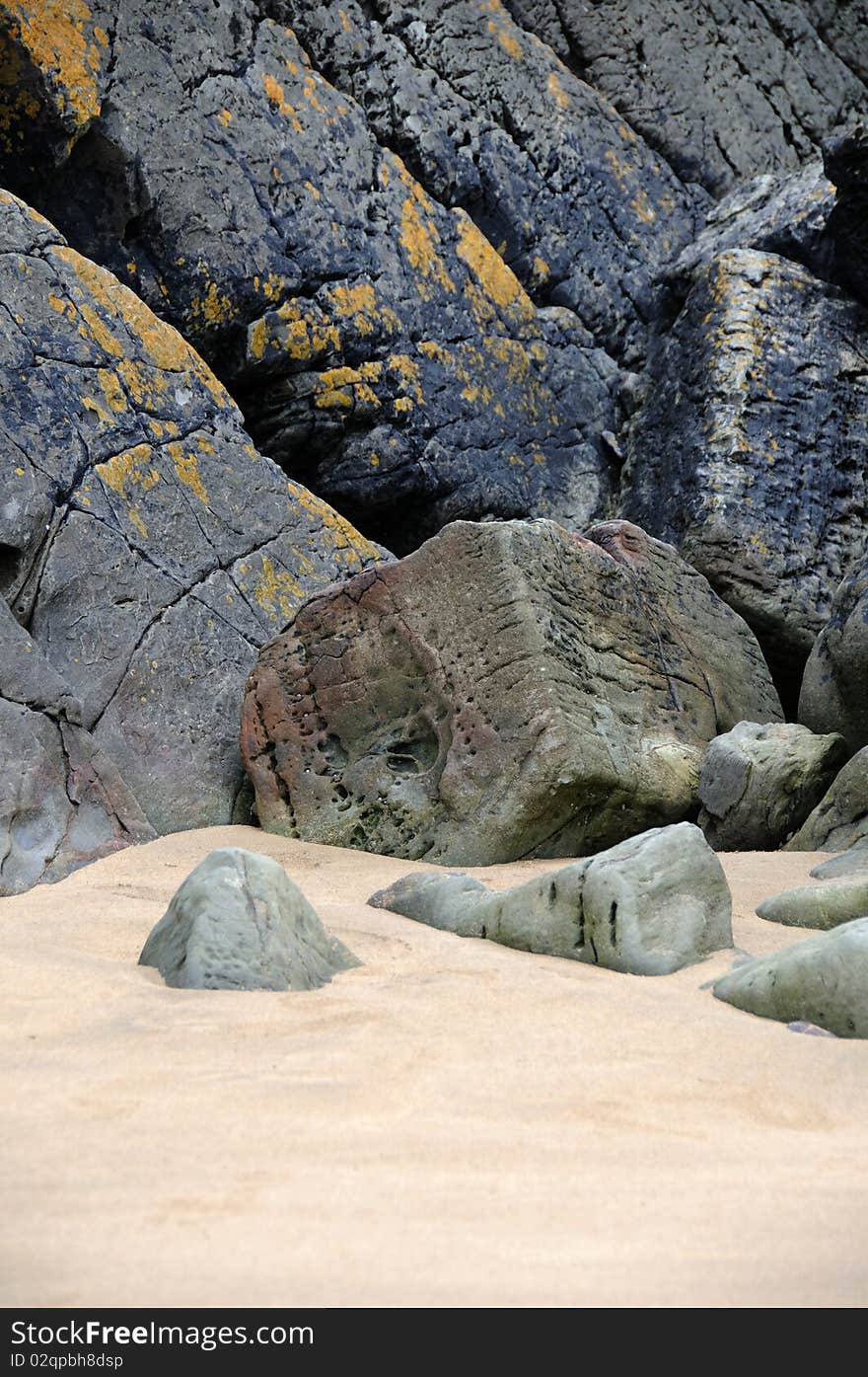 Rocks and Sand on the beach