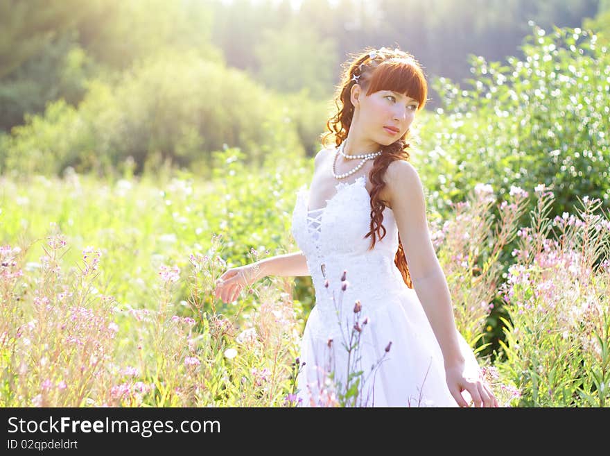 Bride on the nature