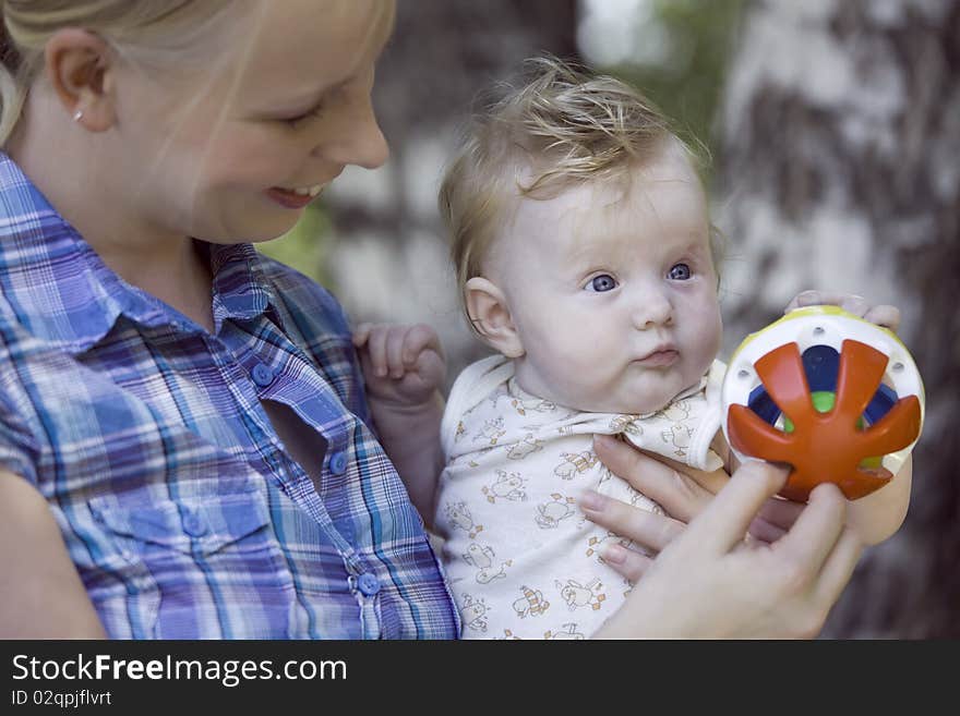 Mother Playing With Her Baby