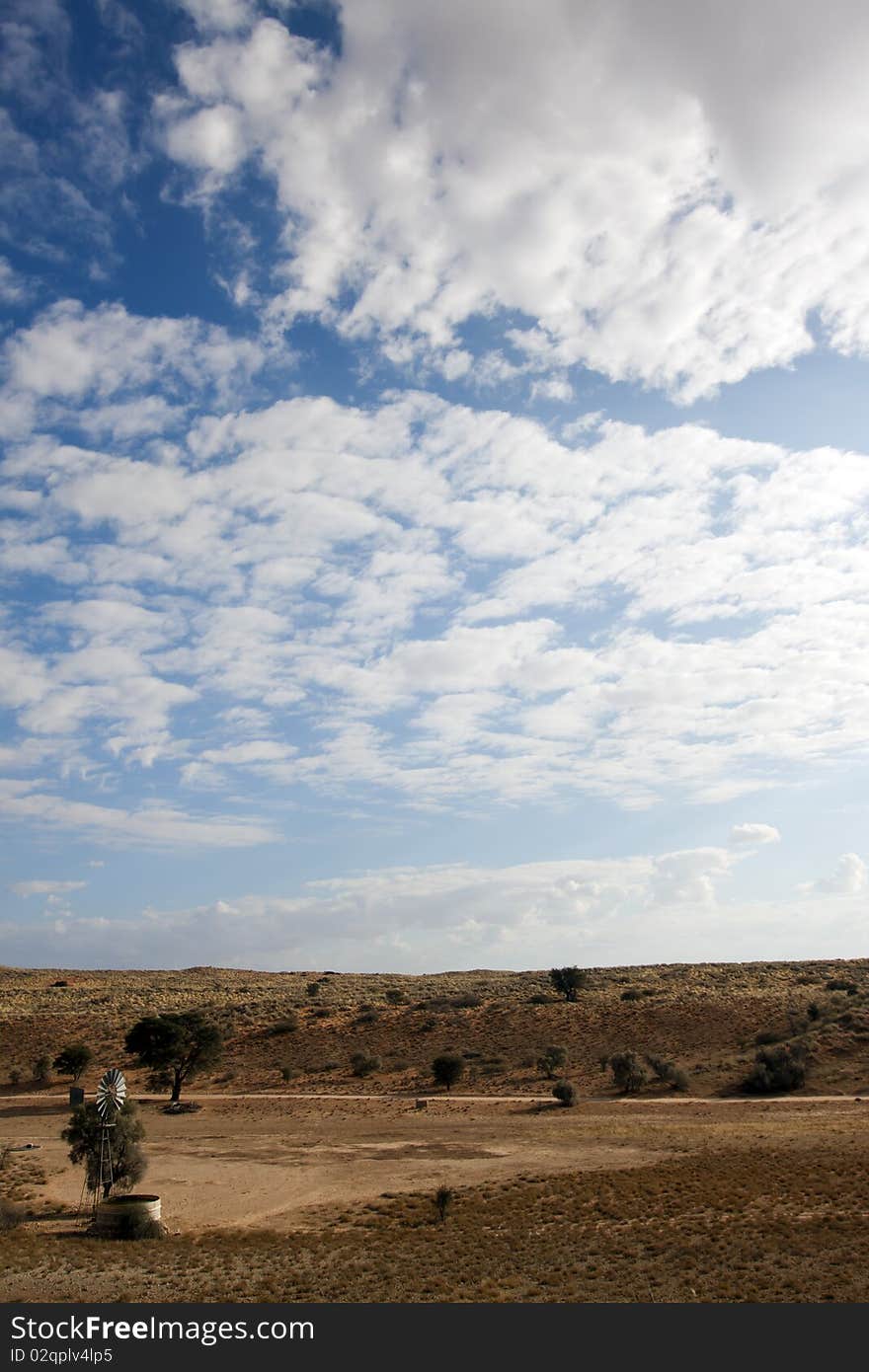 An old farmhouse at Auchterlonie in the Kgalagadi Transfrontier Park that now servers as a museum.