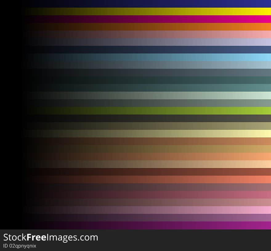 Colour structure on a black background. A  illustration