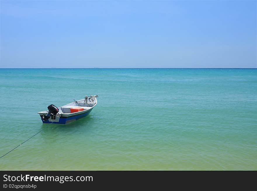 Boat on near beach