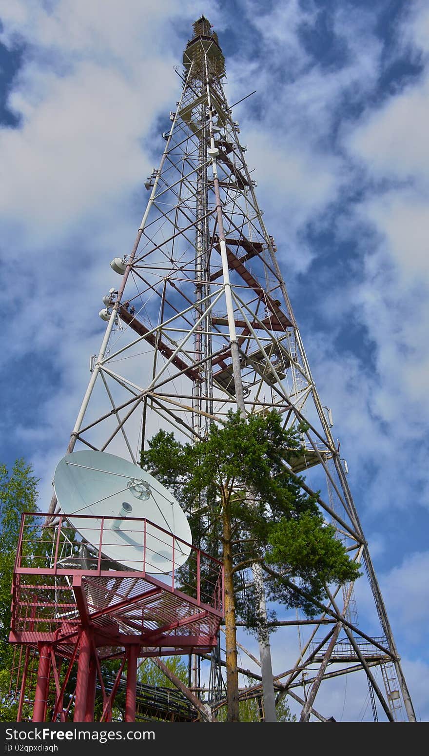 Radio and TV tower in Petrozavodsk, Russia. Radio and TV tower in Petrozavodsk, Russia