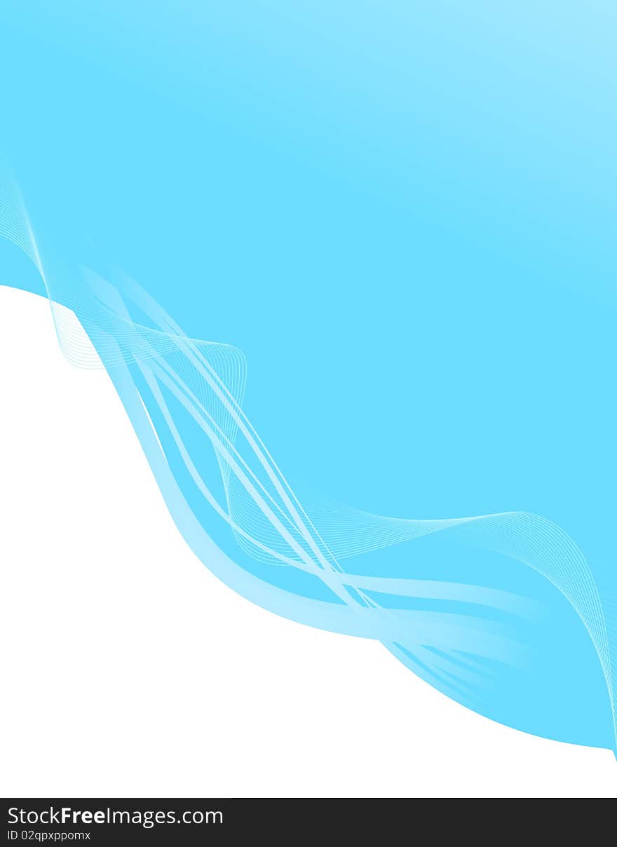 Blue curve, illustration, AI file included. Blue curve, illustration, AI file included