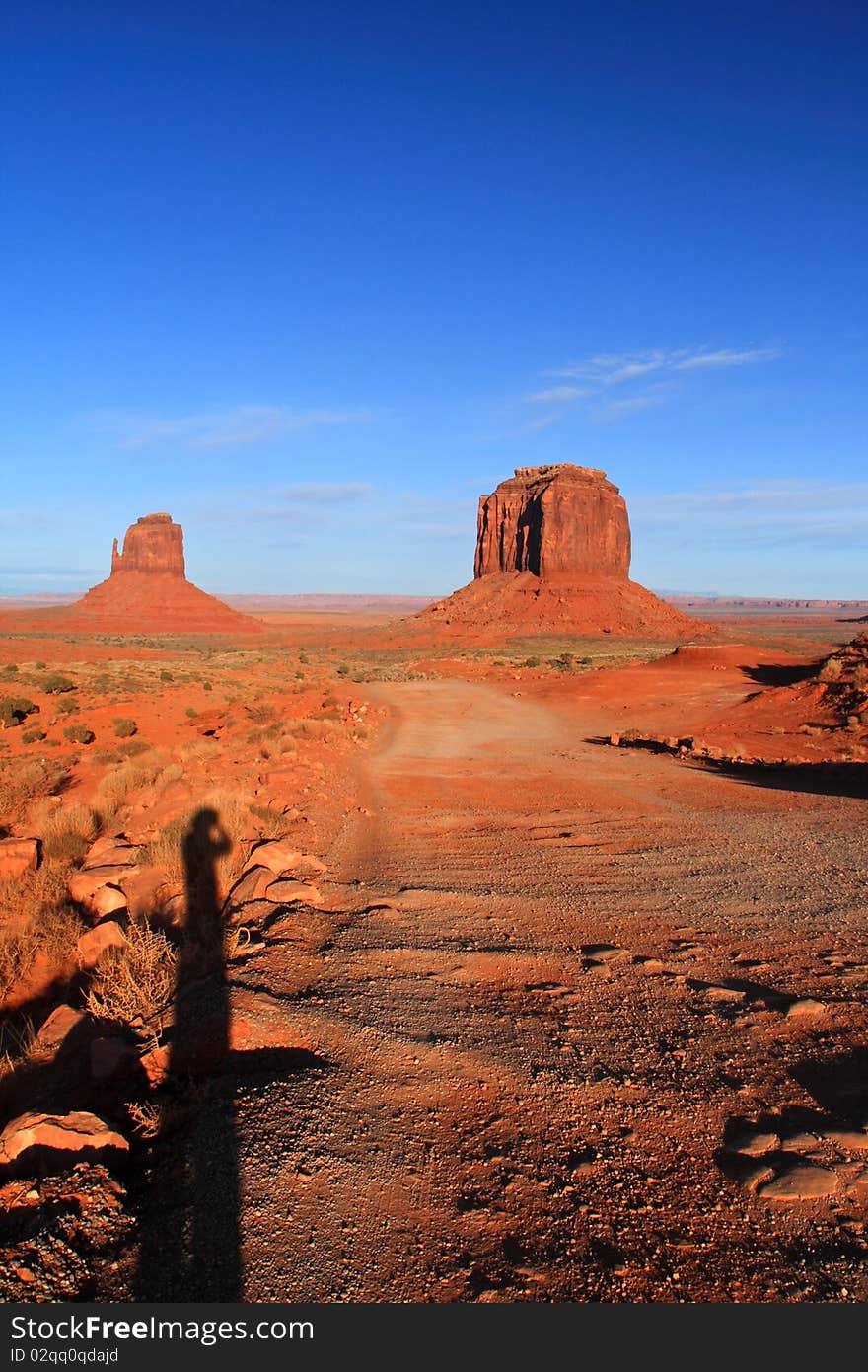 Monument valley at sunset