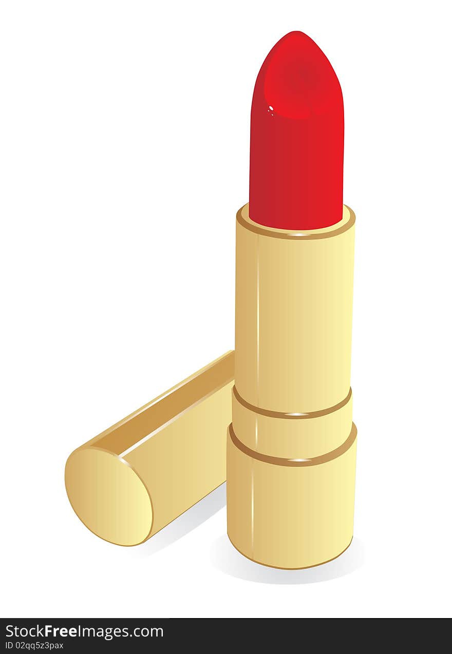 Lipstick isolated on white