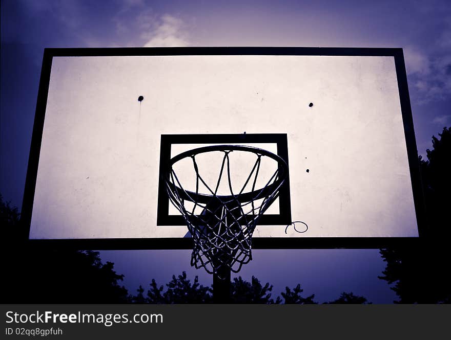 Dark Basket of a basket court