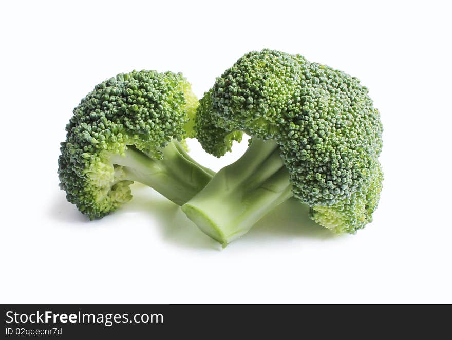 Broccoli on a white background