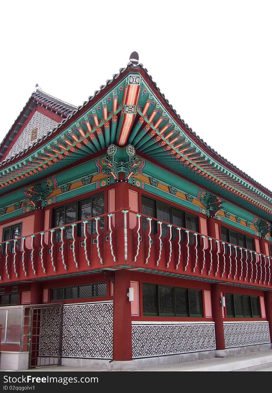 The colorful roof of Chinese temple in the chainese style. The colorful roof of Chinese temple in the chainese style