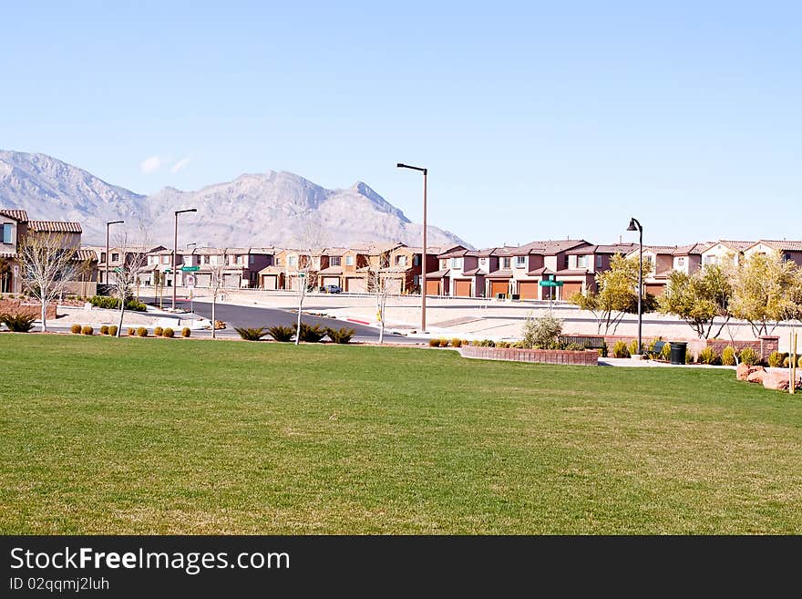 Suburban houses in a quiet southwestern neighborhood. Suburban houses in a quiet southwestern neighborhood