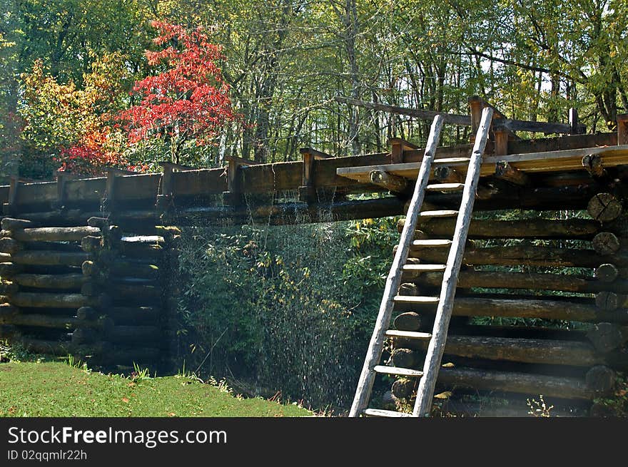 Lumber transport at the sawmill in Cades Cove area of Smokey Mountain National Park, North Carolina..