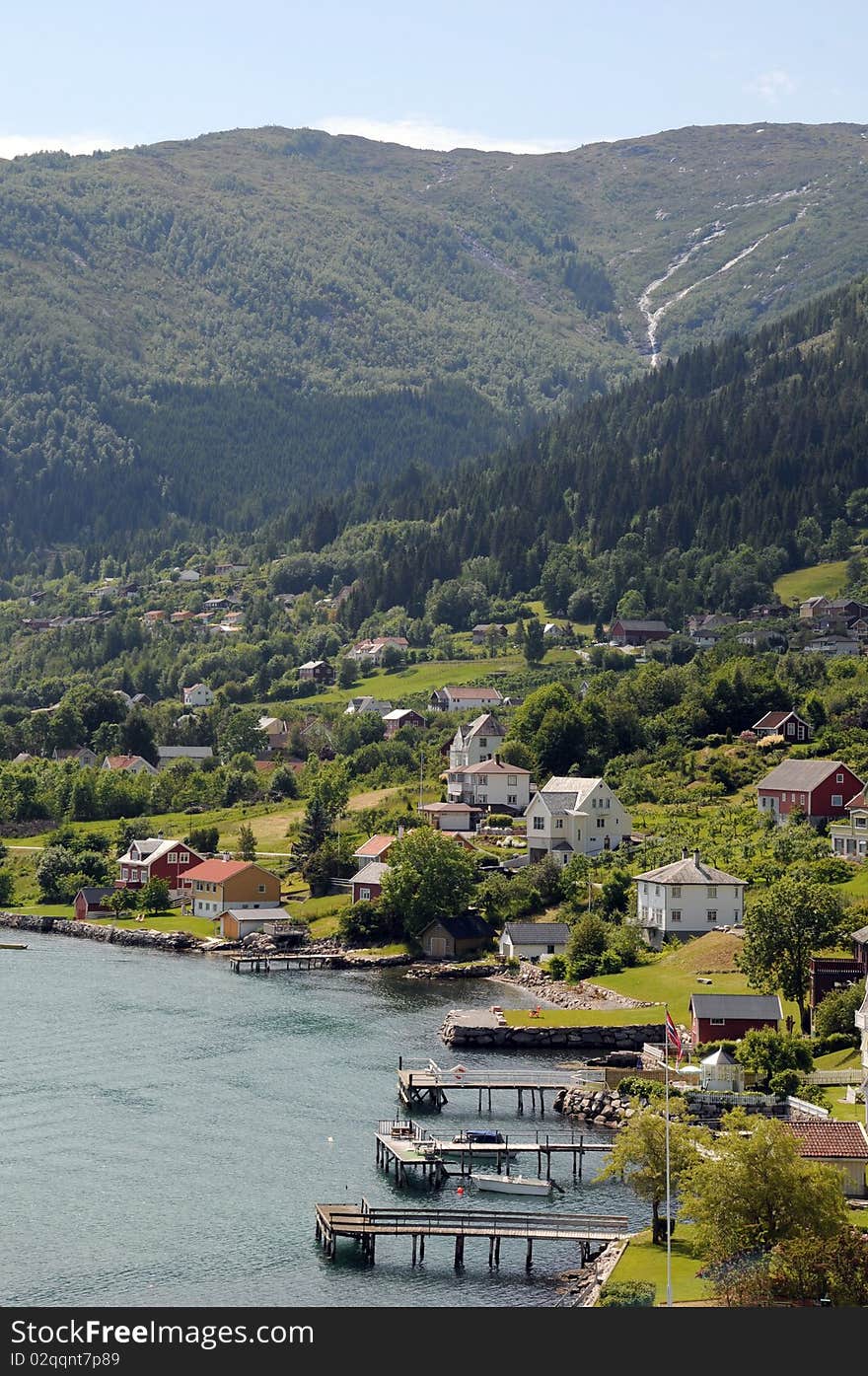 View over Sognefjord from Balestrand in Norway. View over Sognefjord from Balestrand in Norway