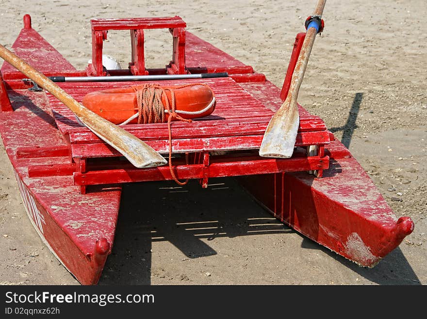 Pedalo on Sand