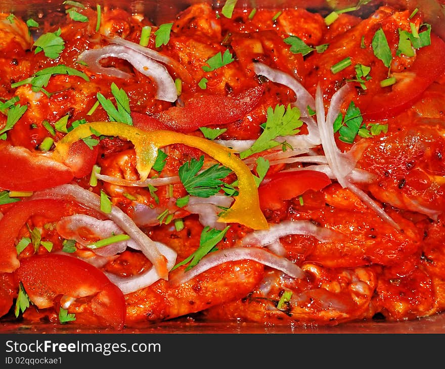 The vegetable ragout, close up