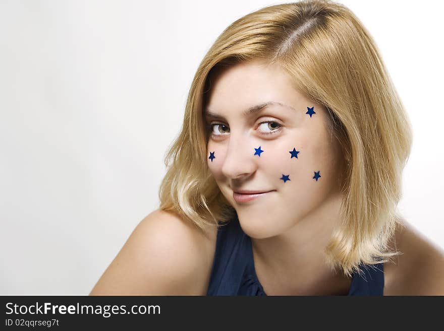 Closeup of a young beautiful woman. Closeup of a young beautiful woman.