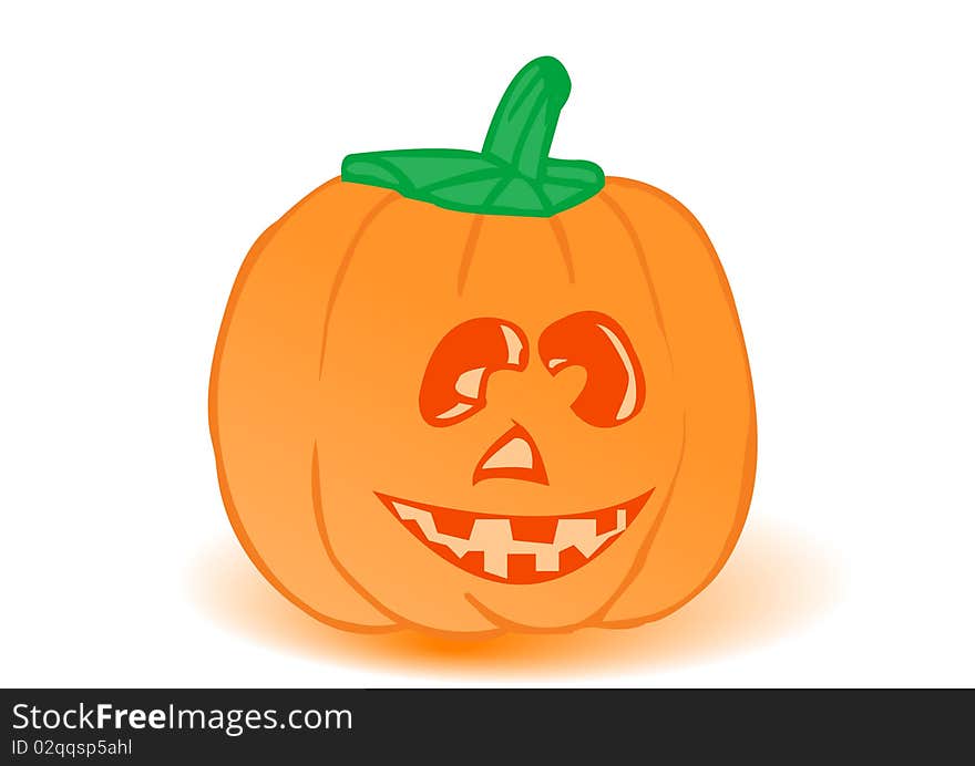 Vector pumpkin by a holiday halloween on a white background