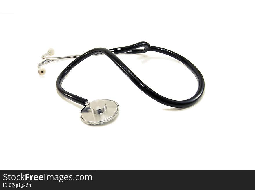 Medical stethoscope isolated on white