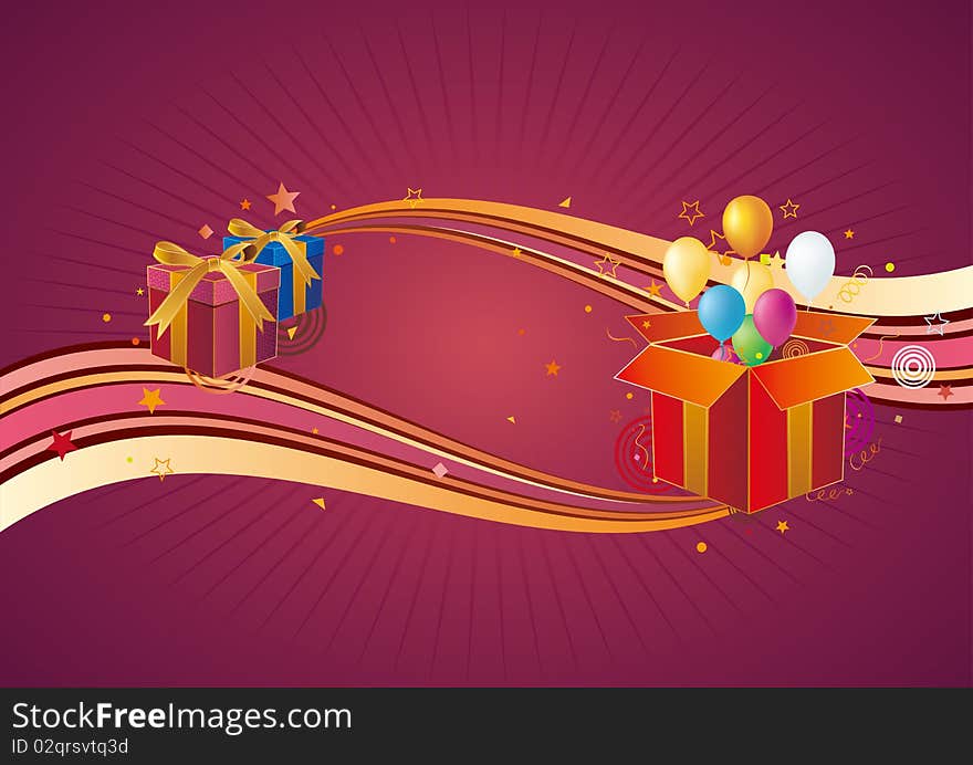 gift box and abstract background