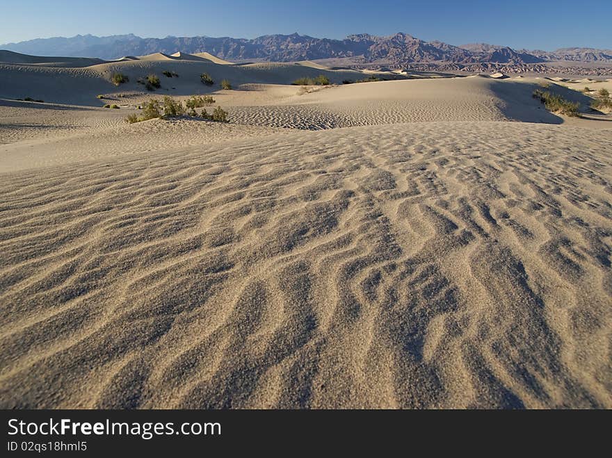 Sand dunes at Death Valley California