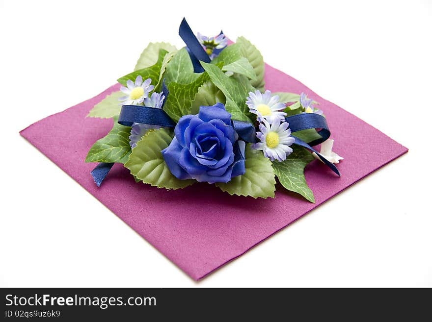 Flowers on napkin